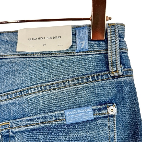 NEW NWT 7 for All Mankind Ultra High Rise Dojo Jeans Beauty Trouser Fig Leaf - Picture 11 of 15